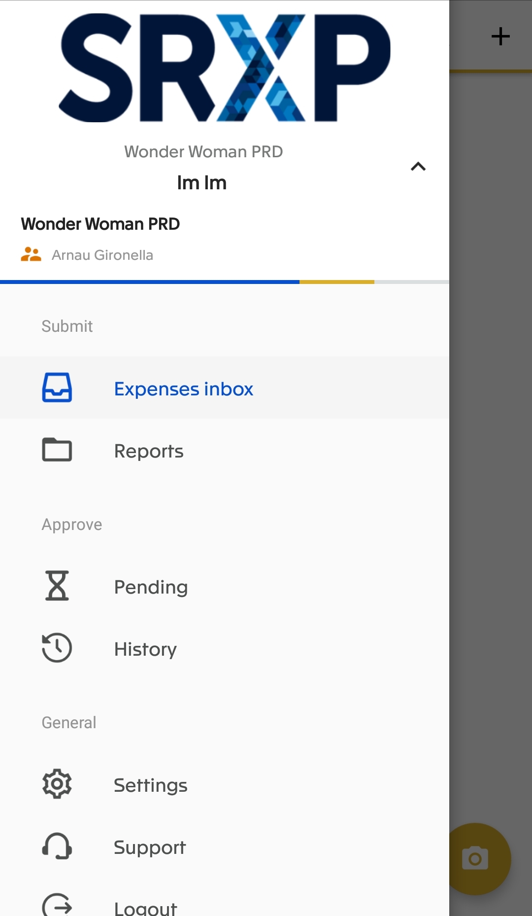 How do I switch between SRXP accounts?
